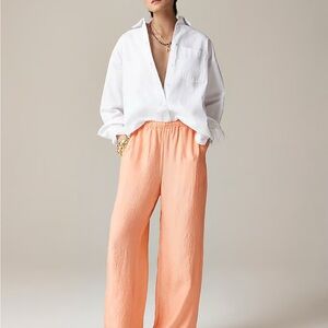 Jcrew Stratus Pant - Textured Satin Blushed Peach